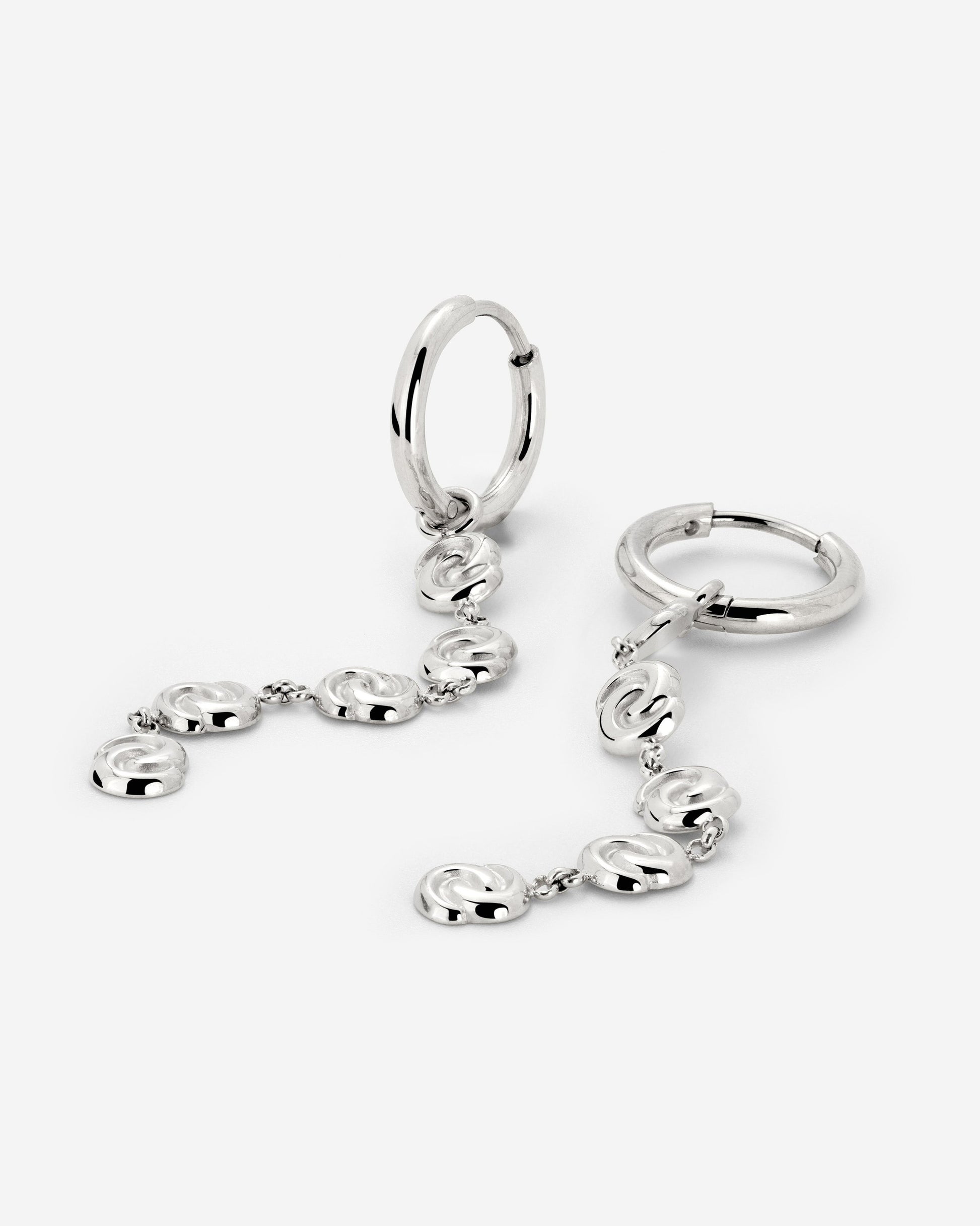Tides of Time Hoop Set Small Argento
