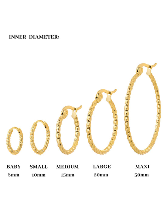Twisted Hoop Set Small Oro