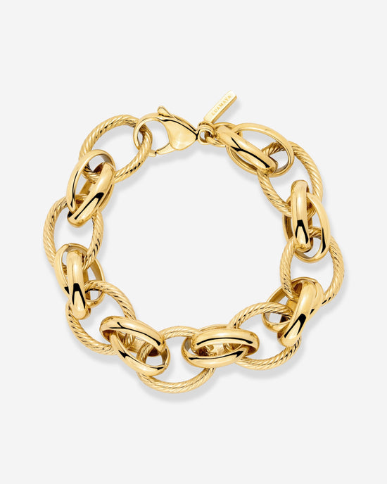 Chunky Twisted Links Bracciale Oro
