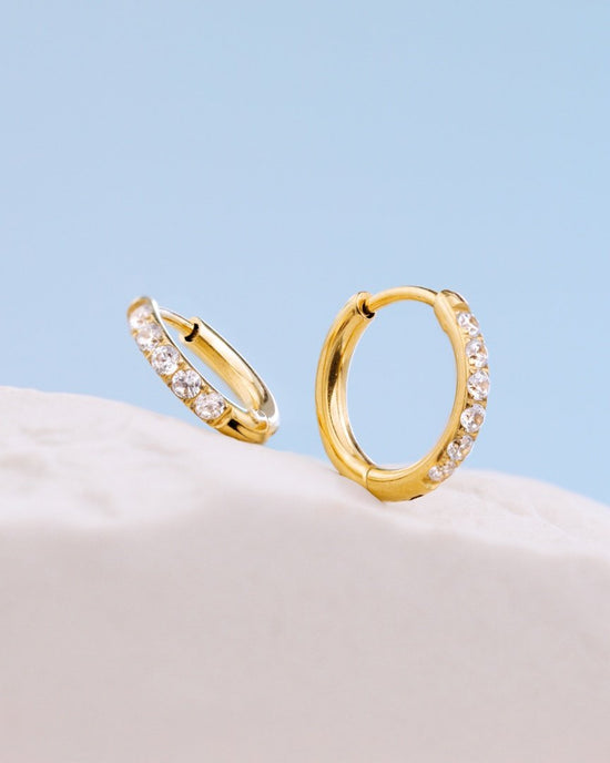 Glimmer Hoops Small Argento