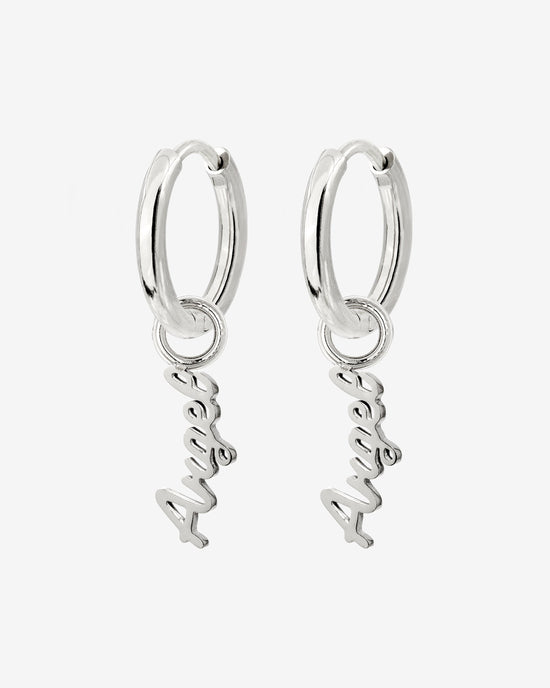 The Angel Hoop Set Small Argento