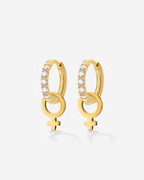 Female Icon Glimmer Hoop Set Baby Oro