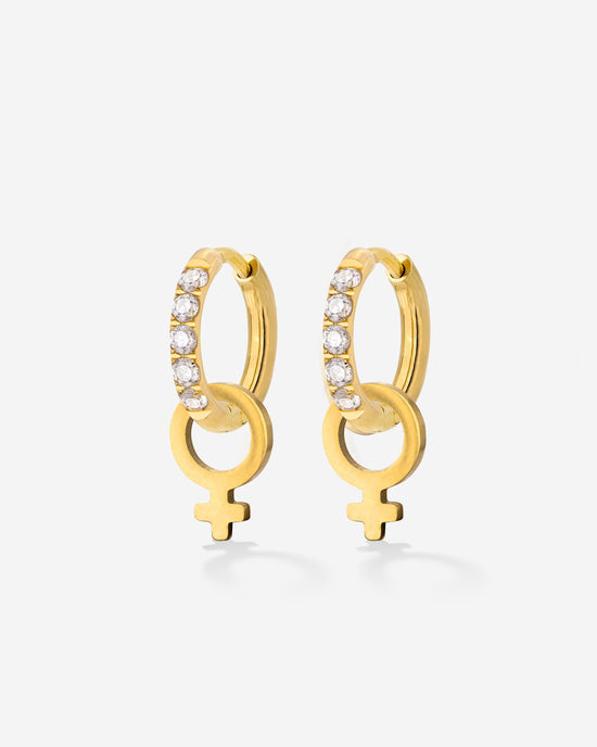 Female Icon Glimmer Hoop Set Baby Oro