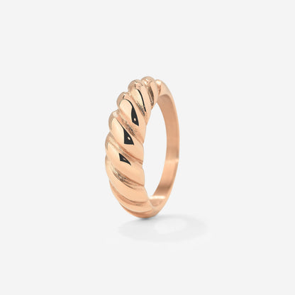 Towel Twist Anello Oro Rosa