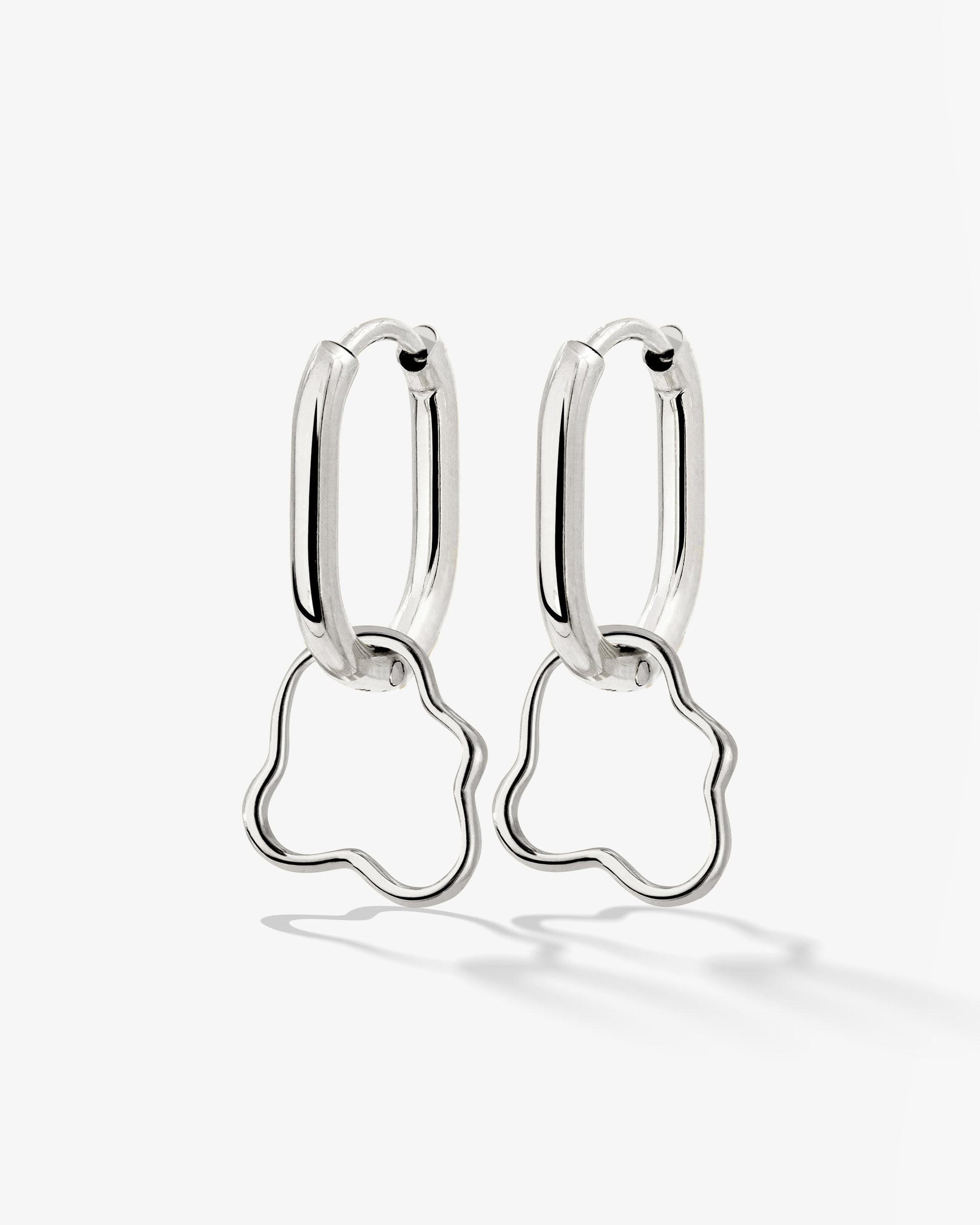 Forming Fluids Oval Hoop Set Baby Argento