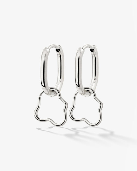 Forming Fluids Oval Hoop Set Baby Argento