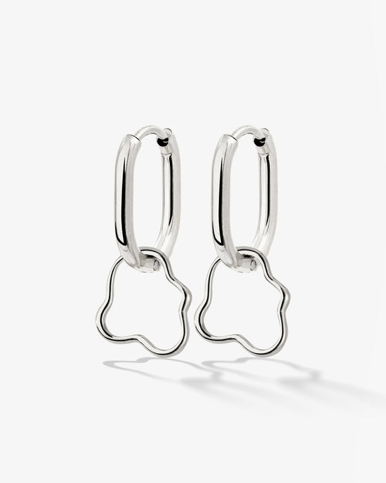 Forming Fluids Oval Hoop Set Baby Argento