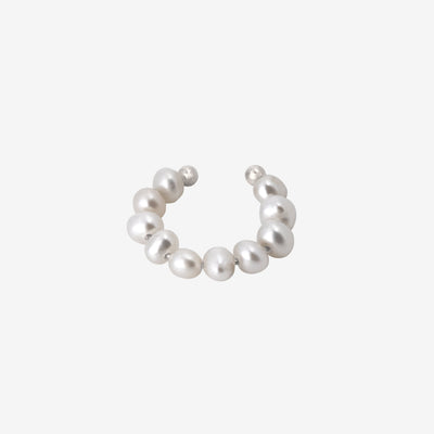 Pippo Pearl Ear Cuff Argento