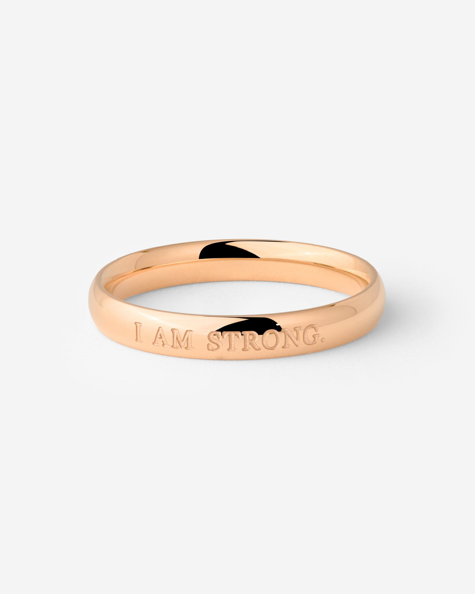 I am strong Anello Oro Rosa