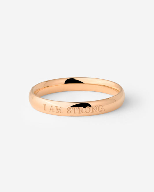 I am strong Anello Oro Rosa