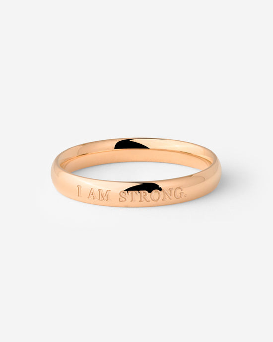 I am strong Anello Oro Rosa