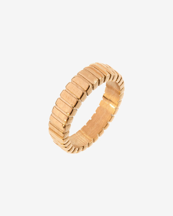 Striped Anello Bold Oro Rosa