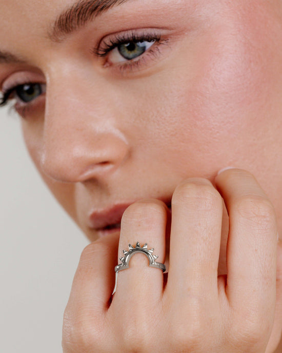 Sun Ray Anello Argento