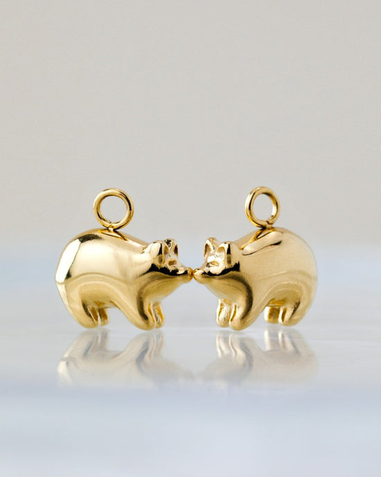 Piggy Hoop Set Small Argento