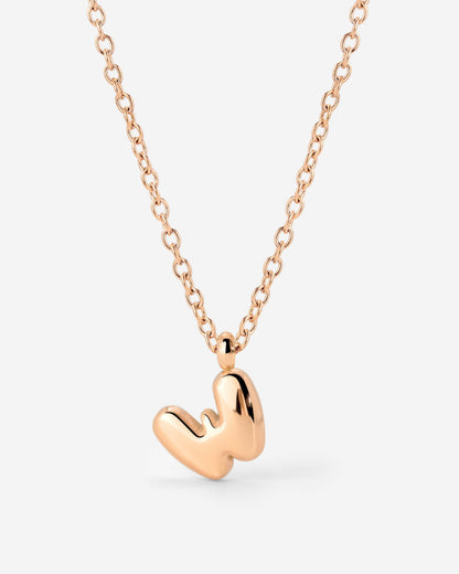 Bubble Letter Collana Oro Rosa