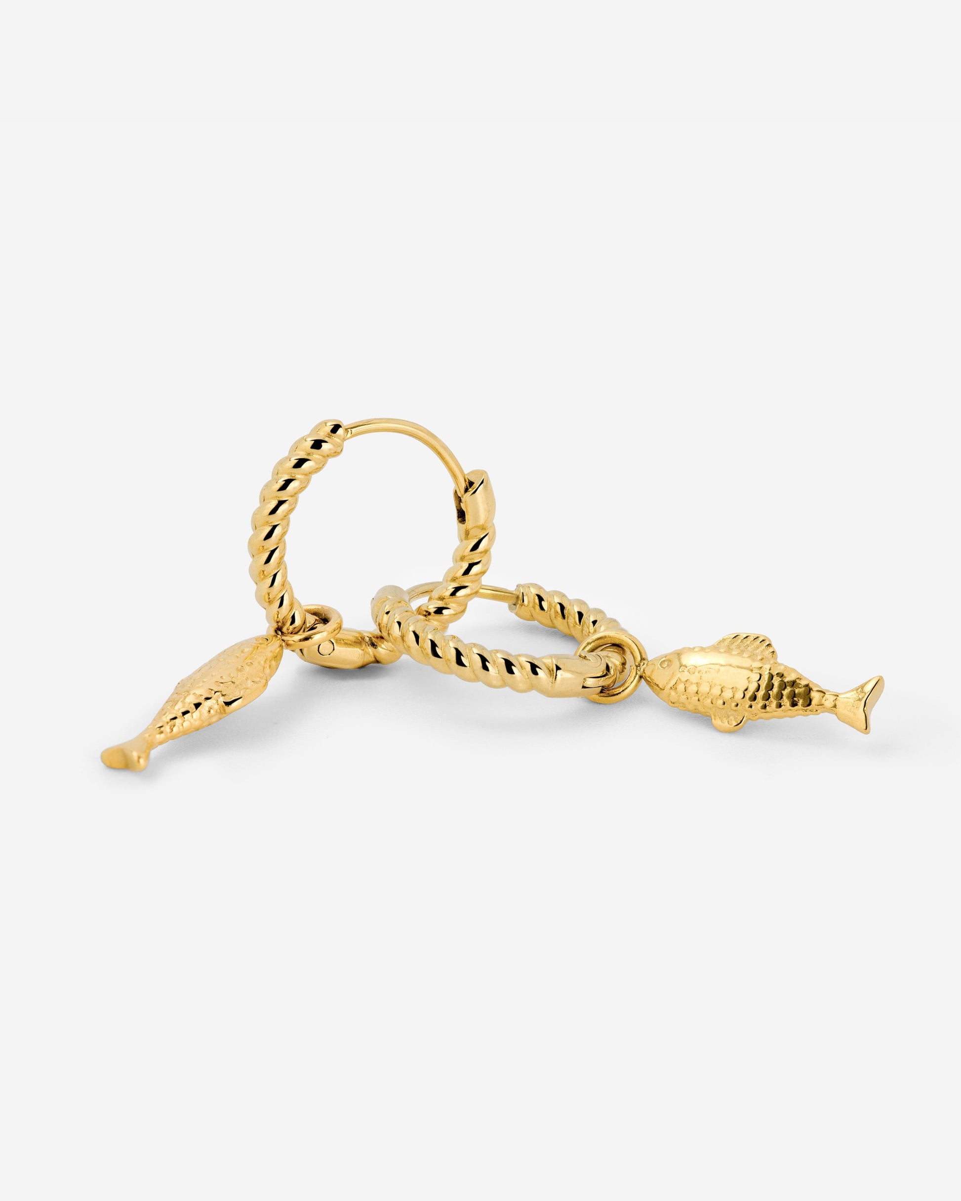 Pezito Twisted Hoop Set Small Oro