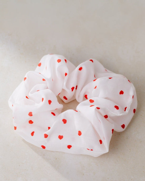 Shimmering Scrunchie Medium Hearts