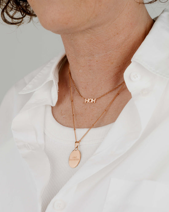 Mom Forever Collana Oro Rosa