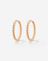 Twisted Hoops Medium Oro Rosa