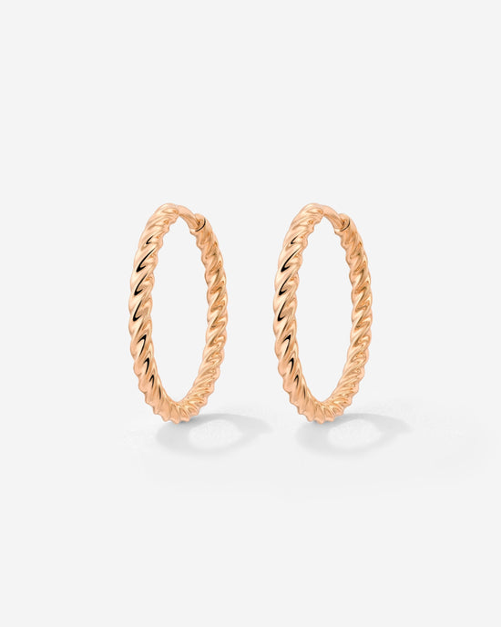 Twisted Hoops Medium Oro Rosa
