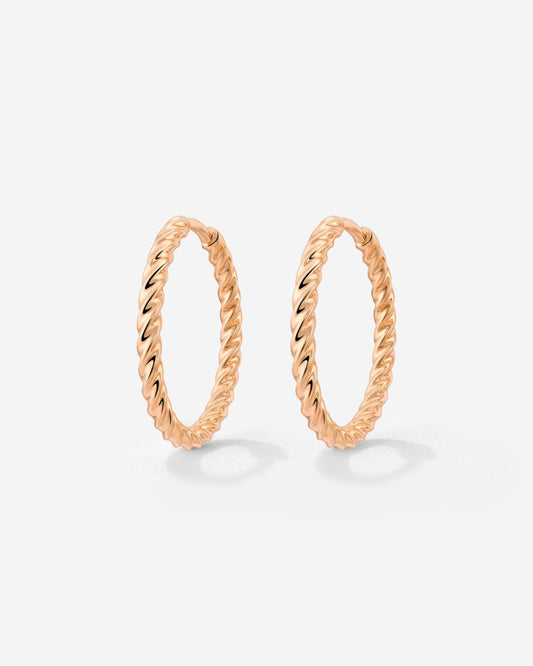 Twisted Hoops Medium Oro Rosa