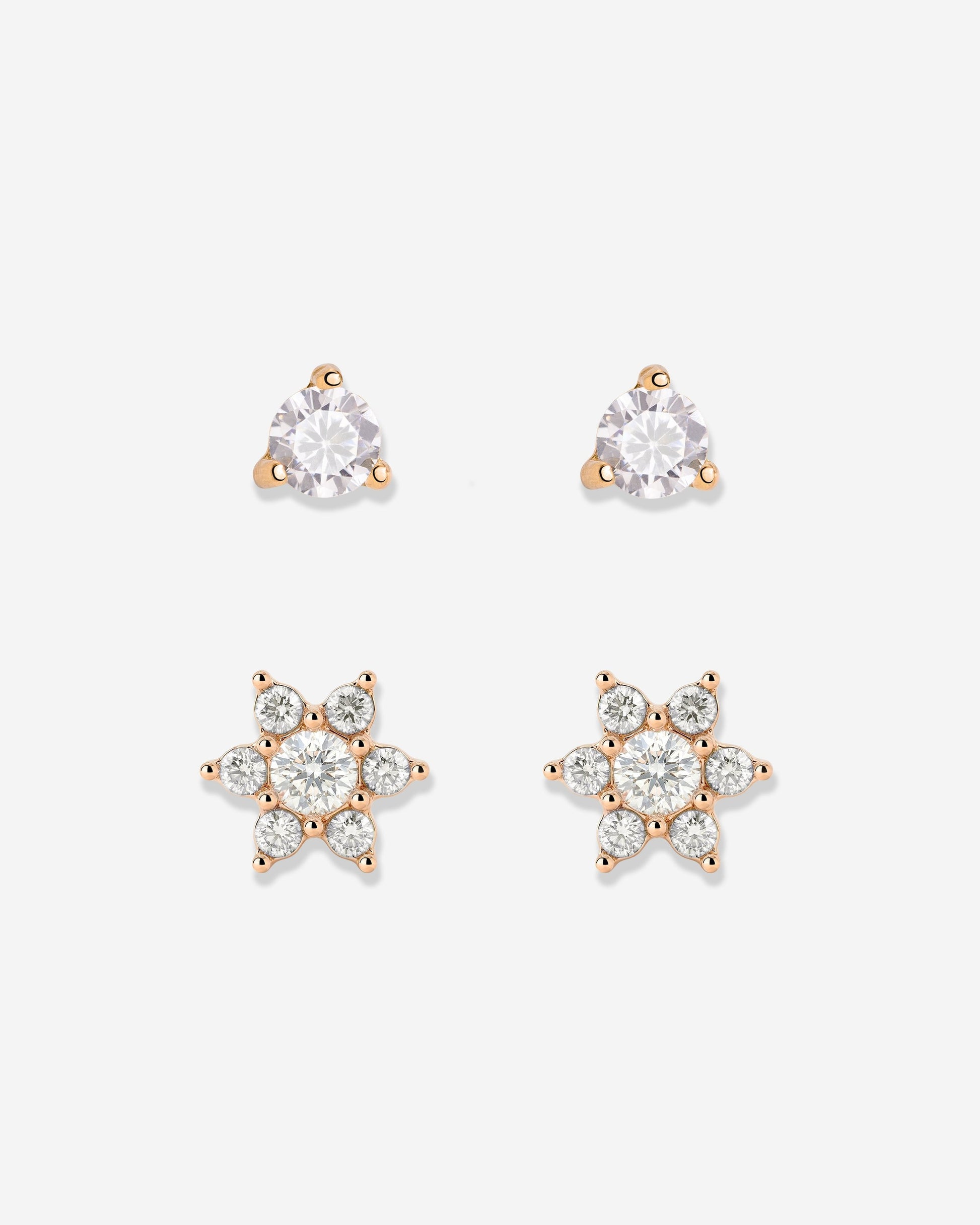 Glimmering Petals Stud Bundle Oro Rosa