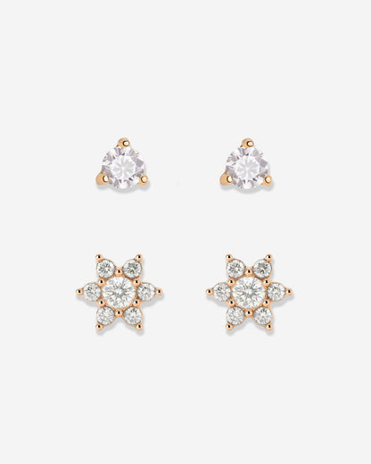 Glimmering Petals Stud Bundle Oro Rosa