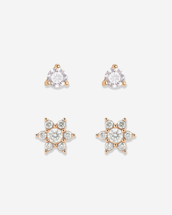 Glimmering Petals Stud Bundle Oro Rosa