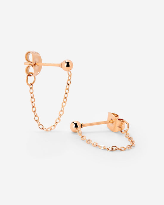 Chained Orecchini Oro Rosa