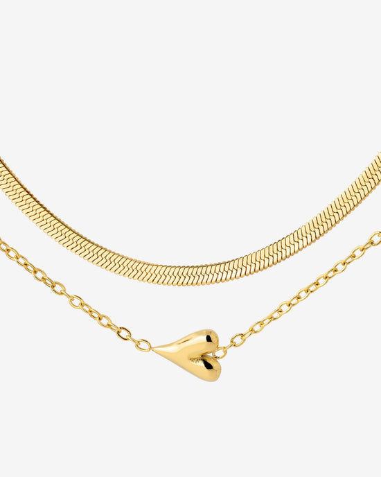 Flowy Heart Collana Bundle Oro