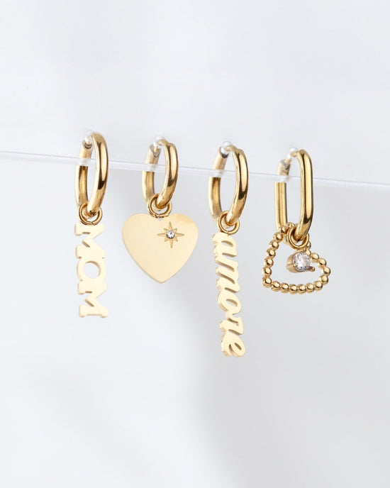 Amore puro Hoop Set Small Oro Rosa