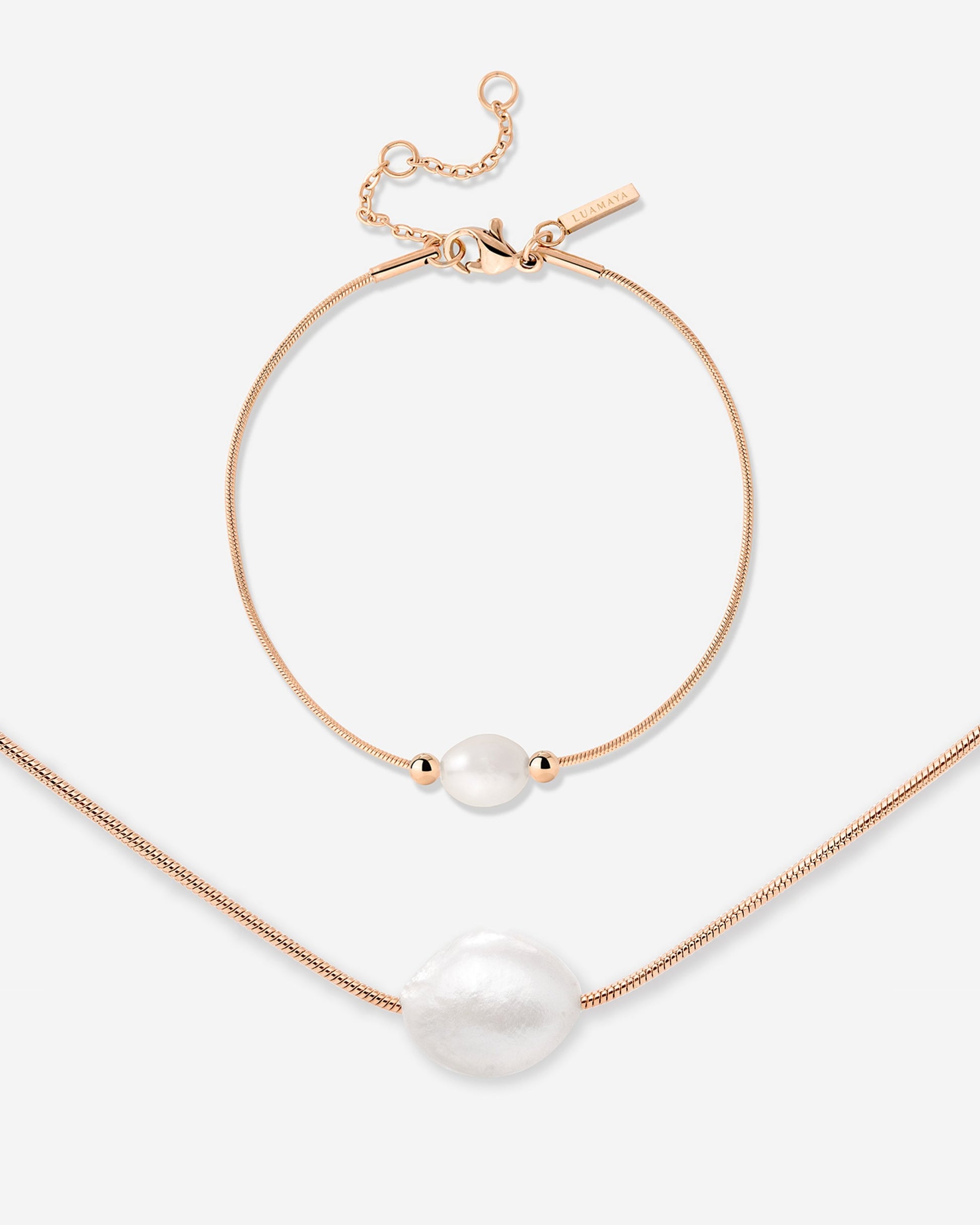 Minimalist Pearl Bundle Oro Rosa