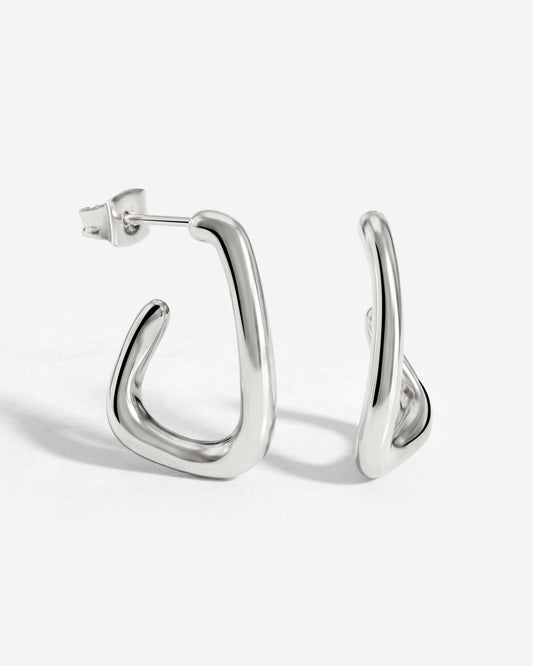 Sisterhood Bond Hoops Argento