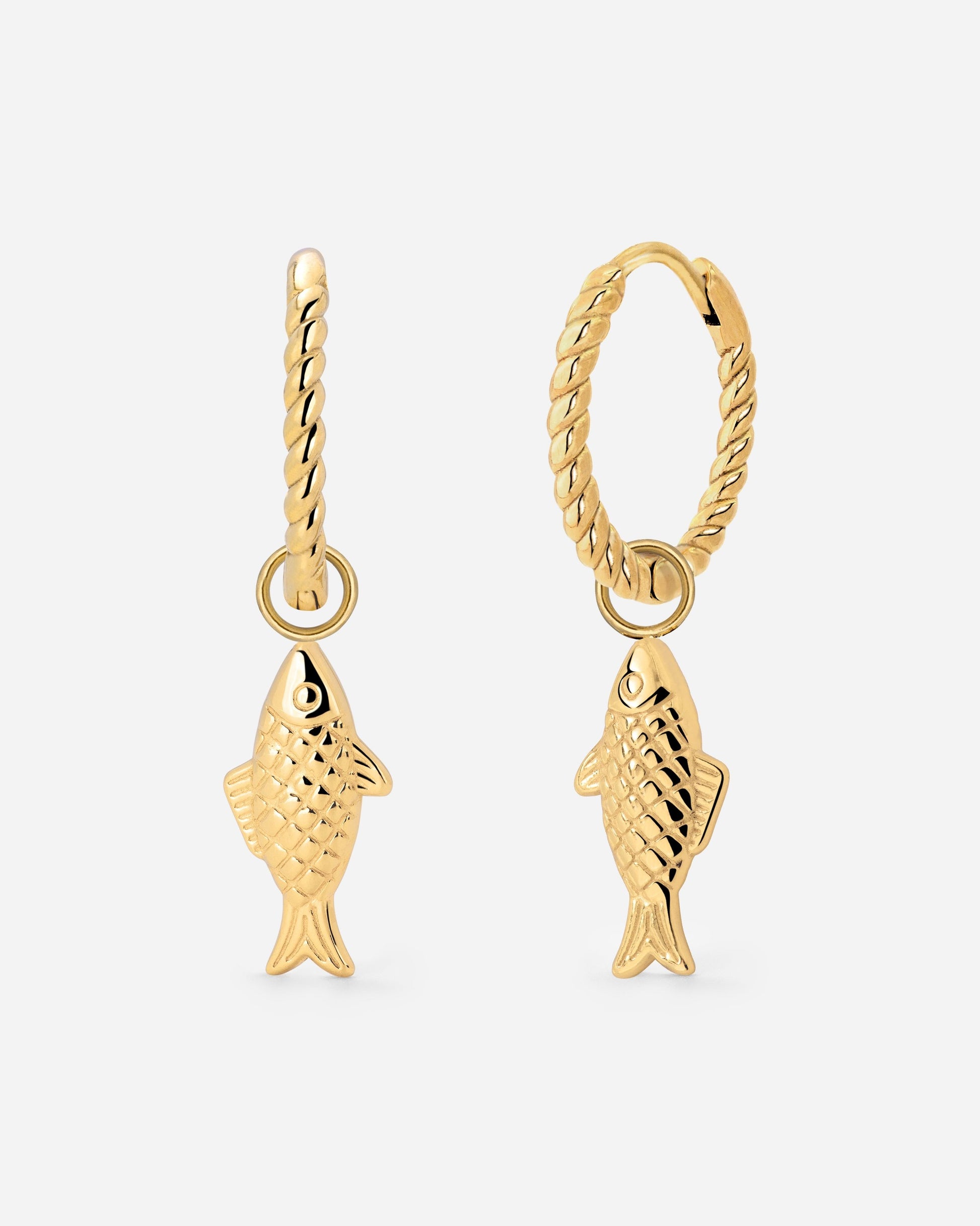 Pezito Twisted Hoop Set Small Oro