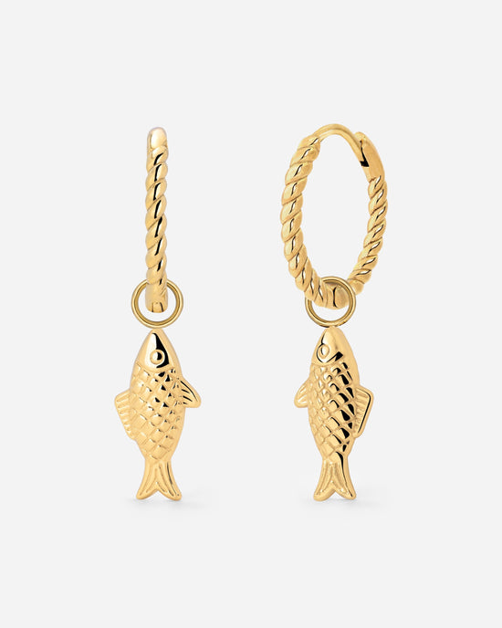 Pezito Twisted Hoop Set Small Oro