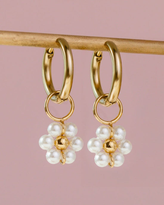 Daisy Hoop Set Small Oro Rosa