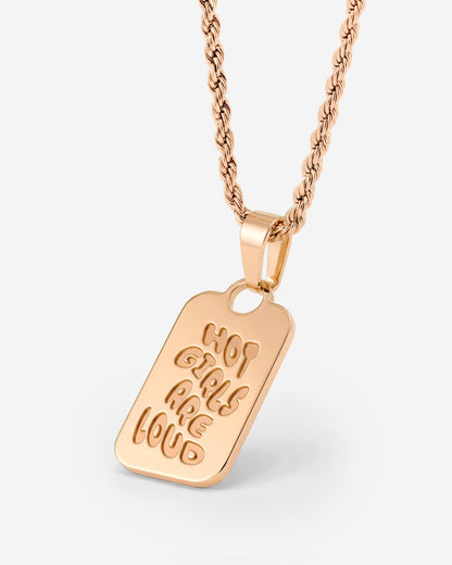 Hot girls are loud Collana Oro Rosa