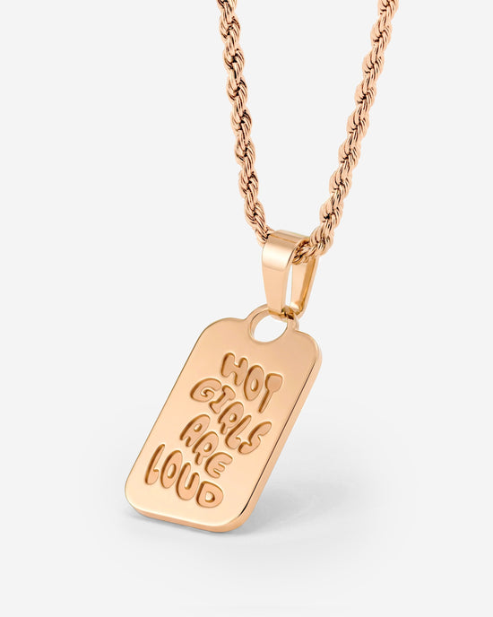 Hot girls are loud Collana Oro Rosa