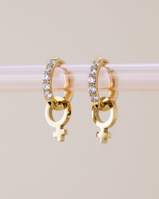 Female Icon Glimmer Hoop Set Baby Argento