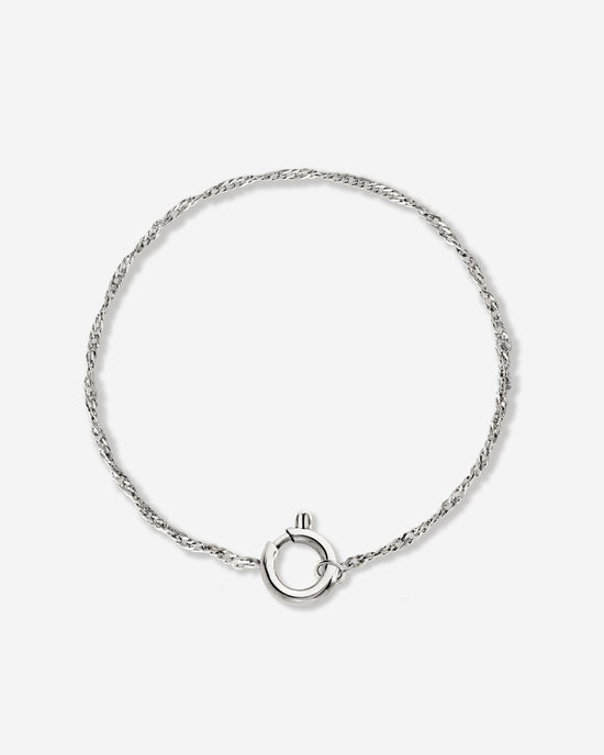 Singapore Chain Charm Bracciale Argento