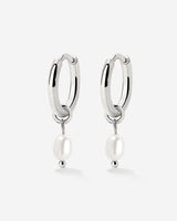 Perla Sola Hoop Set Argento