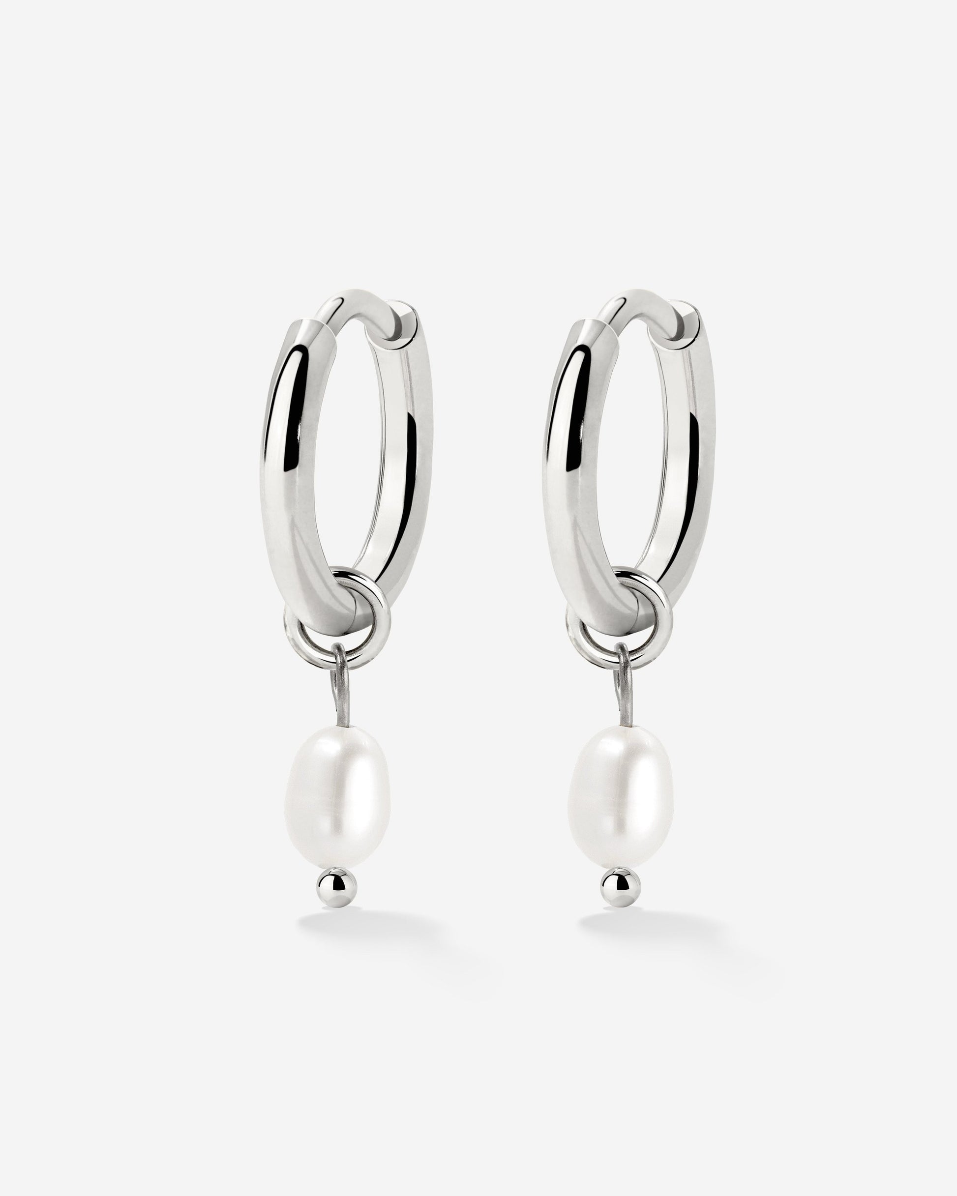 Perla Sola Hoop Set Argento