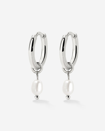 Perla Sola Hoop Set Argento