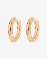 Cute Stargaze Hoops Medium Oro Rosa