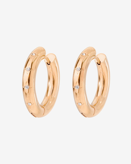 Cute Stargaze Hoops Medium Oro Rosa