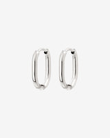 Oval Hoops Baby Argento