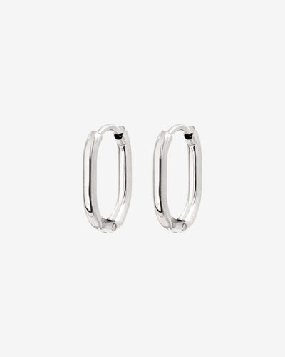Oval Hoops Baby Argento
