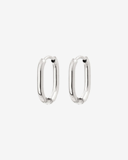 Oval Hoops Baby Argento