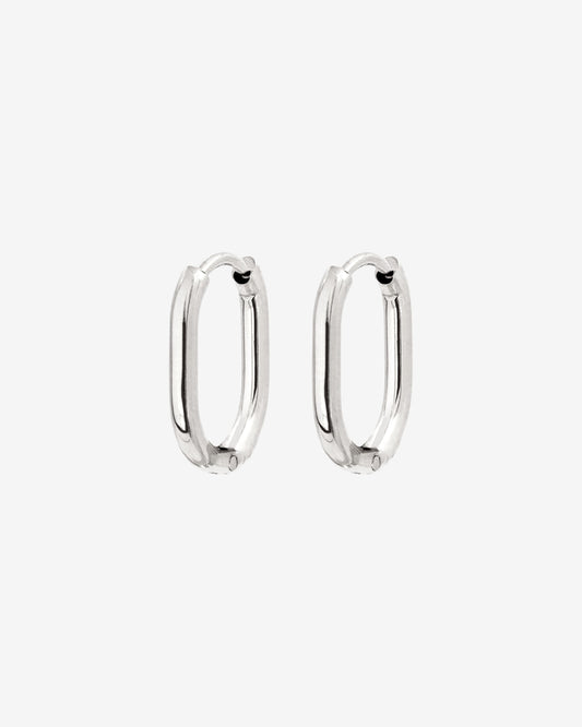 Oval Hoops Baby Argento