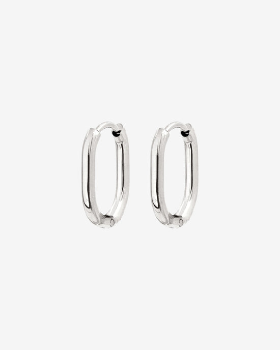 Oval Hoops Baby Argento